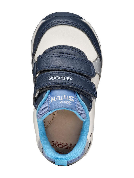 B Rishon Παιδικά Sneakers Ανατομικά με Σκρατς Navy Μπλε