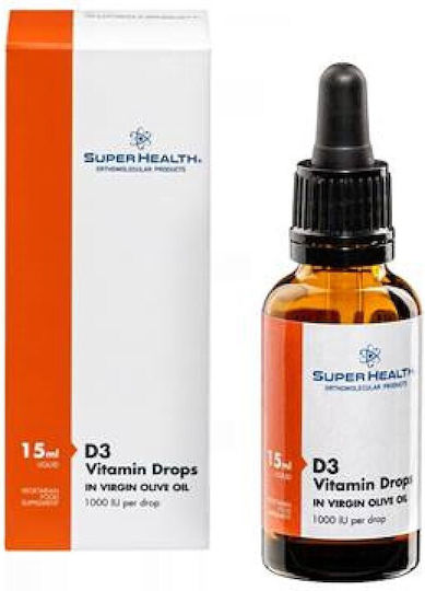 Super Health Vitamina D3 pentru Întărirea Sistemului Imunitar & Sănătatea Oaselor 1000iu 15ml