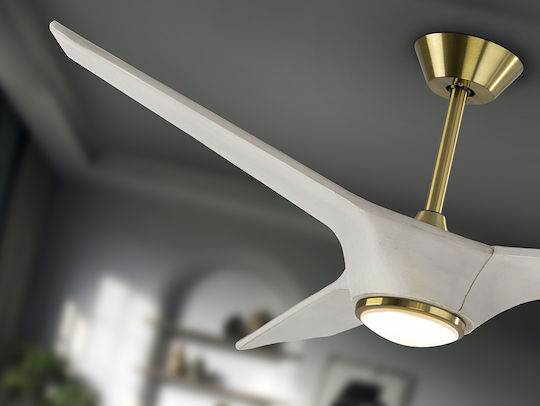 Alisios Ανεμιστήρας Οροφής 152cm με Φως White/Bronze