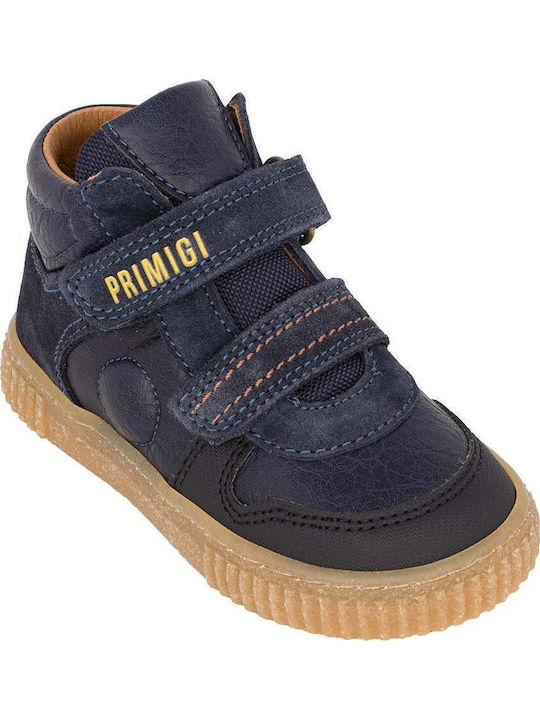Anatomice Ghete Copii din Piele cu Velcro Albastru