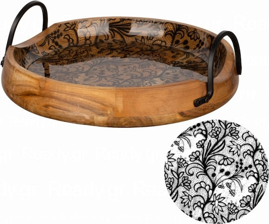 Ready Ξύλινος Δίσκος Σερβιρίσματος 35x35x12.5cm