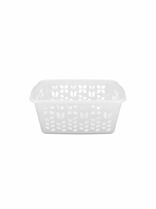 Coș De Rufe Din Plastic 20lt 48x35x20,5cm Alb