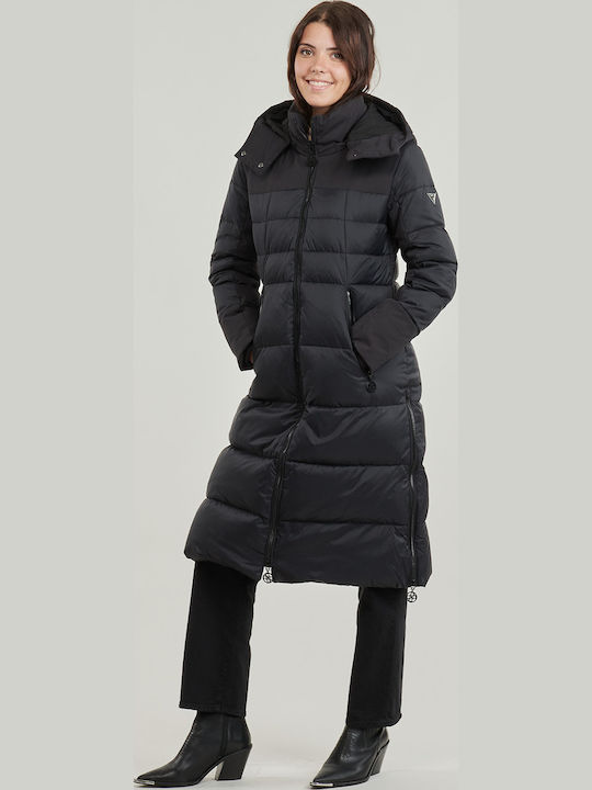 Women's Long Lifestyle Jacket for Winter Black