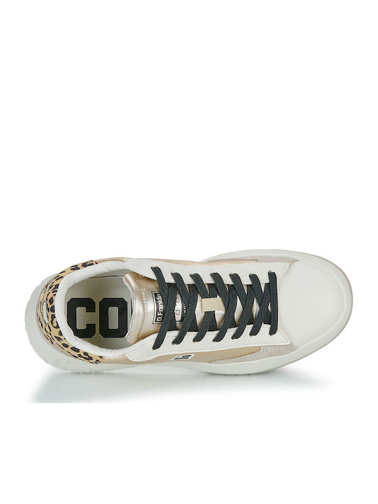 Damen Flatforms Sneakers Gold / Leopard