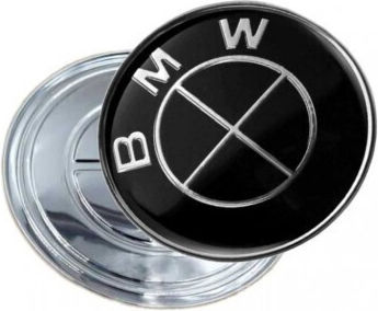 BMW Autoemblem Aufkleber 7.4 x 7.4cm für Autohauben in Schwarz Farbe 1Stück