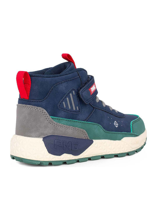Kids Sneakers High Anatomic with Scratch Blue