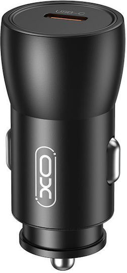 XO Car Charger Black with a Port Type-C