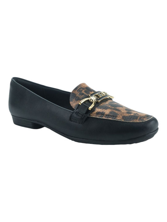 Piccadilly Women's Moccasins Black Leopard