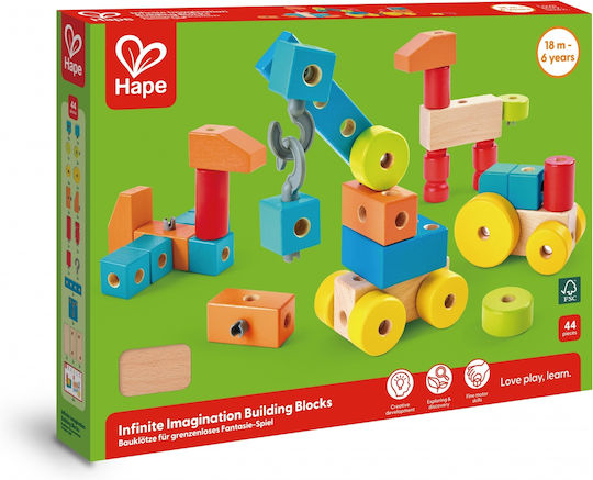 Hape Блокчета Дървени за 1,5-6 години години 44бр