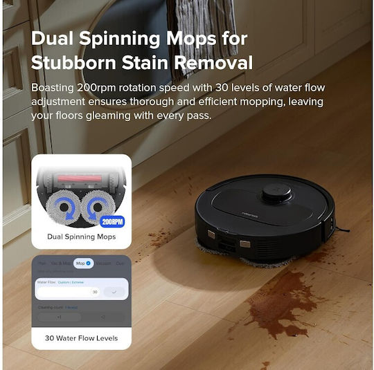 Roborock Q Revo S Robot Vacuum for Vacuuming & Mopping with Mapping and Wi-Fi Black