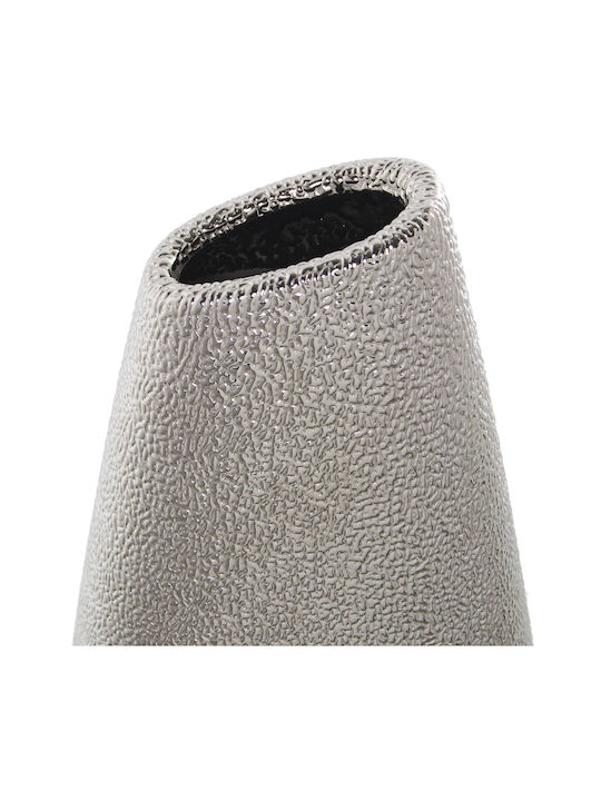 Vase Alexandra House Living Silber Keramik 10 x 16 x 45 cm