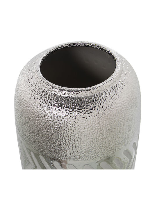 Vase Alexandra House Living Silver Ceramic 15 X 14 X 27 Cm