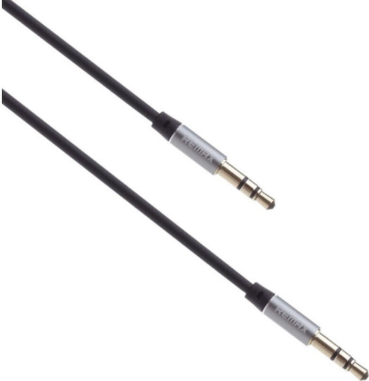 Remax Καλώδιο Ήχου 3.5mm male - 3.5mm male Ασημί 1m