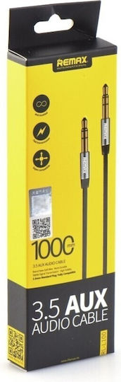 Remax Καλώδιο Ήχου 3.5mm male - 3.5mm male Ασημί 2m 110412