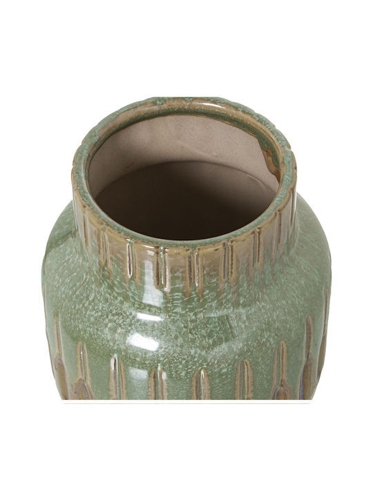 Vase Alexandra House Living Brown Green Ceramic 14 X 14 X 18 Cm