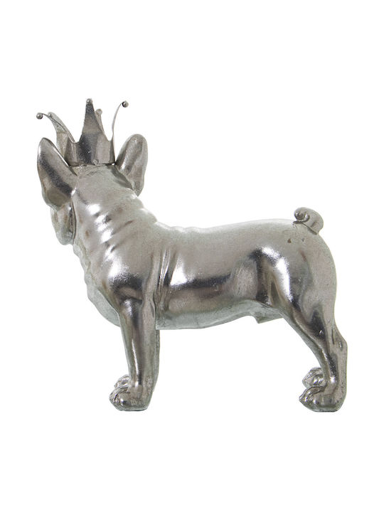 Dekorative Figur Alexandra House Living Silber Kunststoffmaterial Hund Krone 14 x 26 x 25 cm