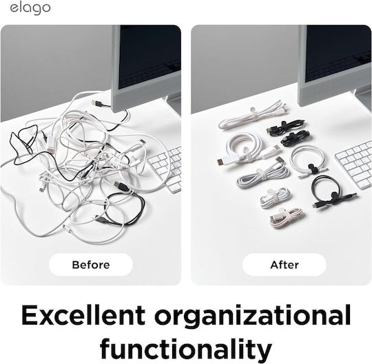 Elago Magnetic Kabelclips-Organizer 3Stück Schwarz