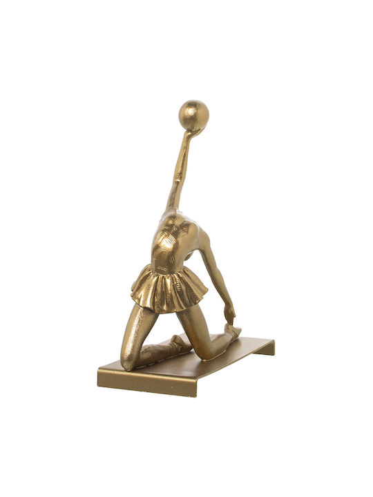 Dekorative Figur Alexandra House Living Gold Kunststoff Gymnast 11 x 19 x 24 cm