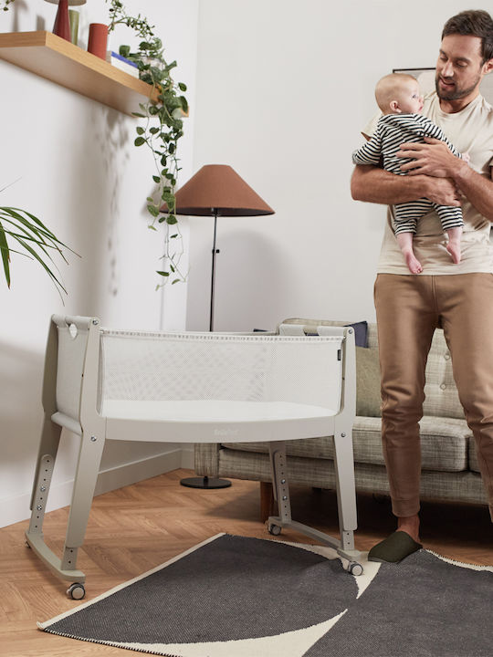 Snuz Wiege mit Matratze, Seitlicher Öffnung und Rädern Grey