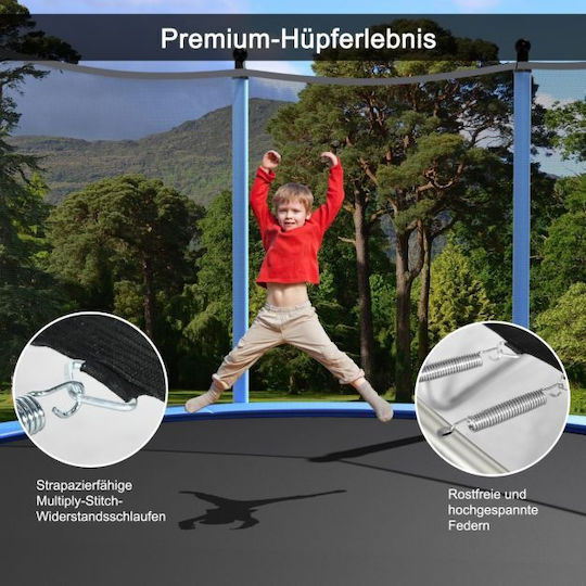 Costway Trampolin Draußen Durchmesser 244cm mit Leiter & Netz