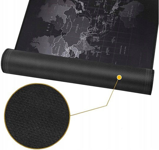 Mouse Pad Zola Rubberized Gaming Map World Colored Led 7 Colors 4 Lighting Modes
