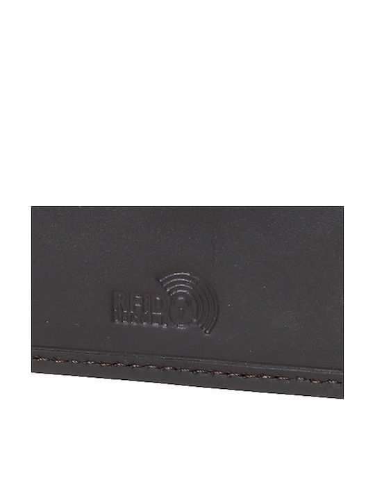 Δερμάτινο Ανδρικό Πορτοφόλι με RFID Καφέ