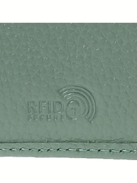 Large Leather Women's Wallet Classic with RFID Mint