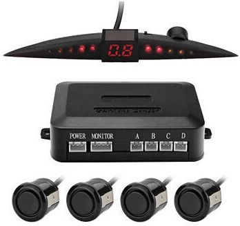 Car Parking System and 4 Sensors 22mm in Black Color