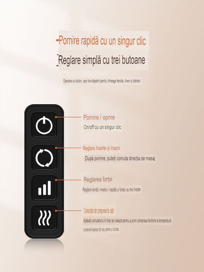 King Pernă de masaj Shiatsu pentru gât, talie, spate, picioare & corp cu căldură infraroșie Negru