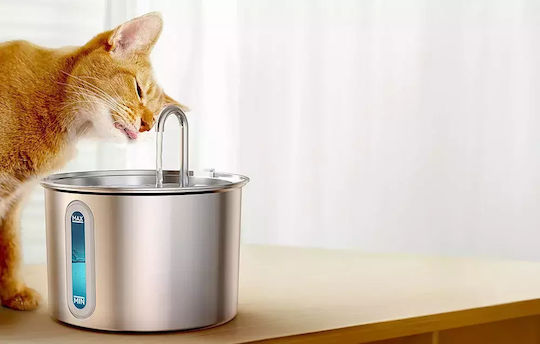 Oneisall Stainless Steel Waterer / Fountain for Cat 2lt in Gray Color