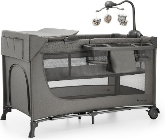 Kinderkraft Joy2 Playpen 2 Levels with Mattress Gray 129x73cm