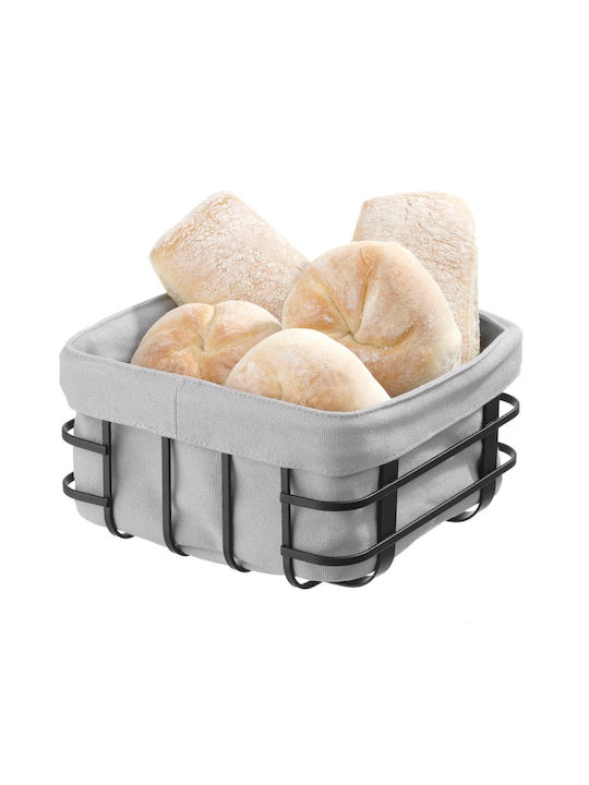 Black-gray Bread Basket Fabric Lining Hendi 19x19 Cm