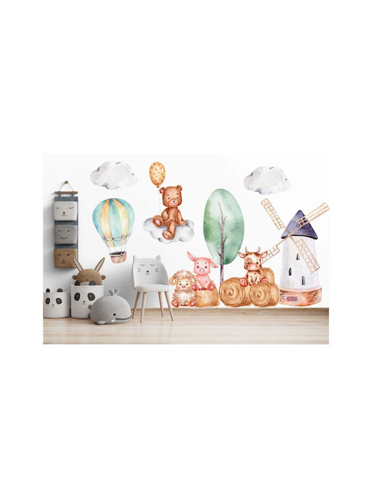 Fröhlicher Bauernhof Wandaufkleber Kinderzimmer Dekoration 120x240 Fröhlicher Bauernhof Wandaufkleber Kinderzimmer Dekoration 120x240