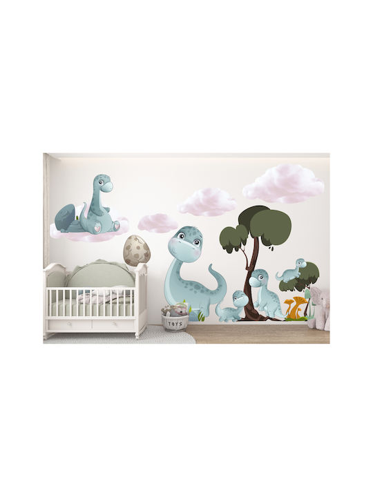 Autocolante Decor Pastel Dinozauri pentru Camera Copiilor 100x200