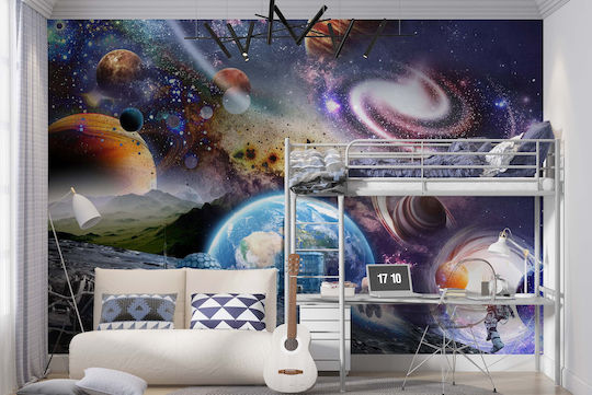 Modern Wall Mural Wallpaper for Kids Room Cosmos 197x296