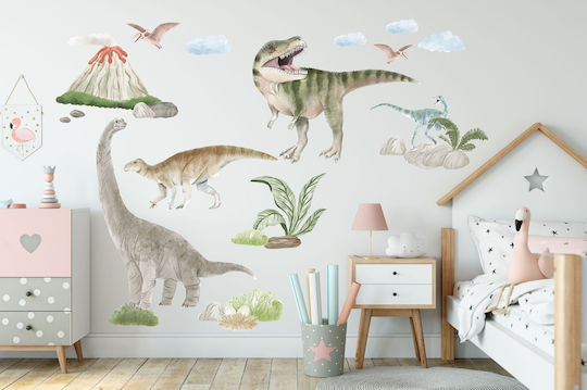 Abțibilduri de Perete pentru Copii Băieți Dinozauri Vulcan Mare XXL 120x240