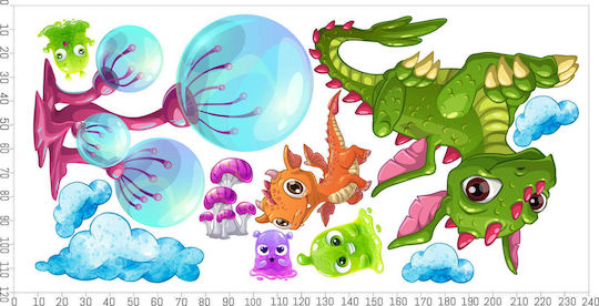 Autocolante Decorative Drăguțe cu Dinozauri pentru Copii 120x240