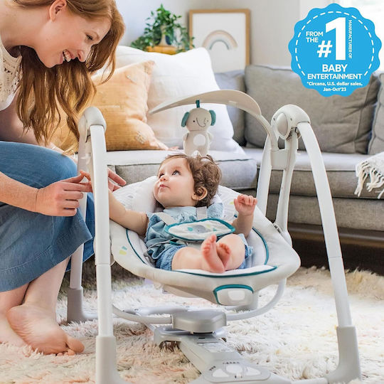 Ingenuity Elektrisch Baby Relax Schaukel ConvertMe Swing 2 Gray