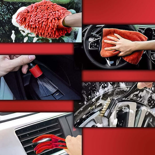 Set De Curățare Pentru Materiale Plastice Pentru Interior - Tabloul De Bord Auto Cu 19 Bucăți