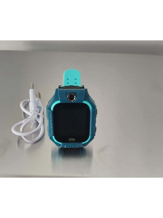 Kids Digital Watch with Rubber/Plastic Strap Turquoise