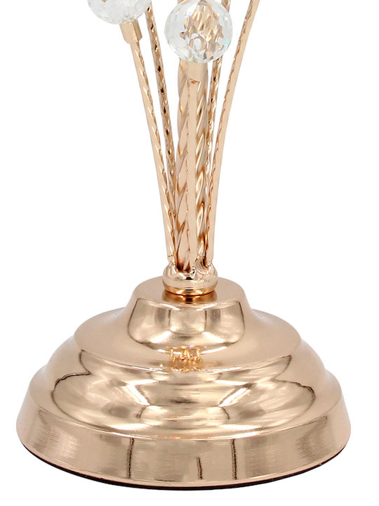 Metall-Kerzenhalter Φ11x28 cm Gold Kristalle Keskor 79520
