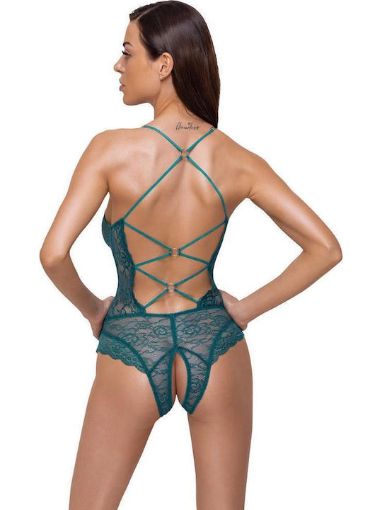 Cottelli Collection Body Bodysuit Sexy Cu Dantelă Roz