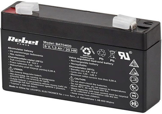 6v Lead Gel Battery 1.3 Ah Maintenance-free 96 X 24 X 51 Mm