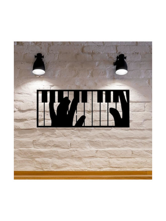 Vivatechnix Decorațiune Siluetă Neagră Din Metal 60x60cm