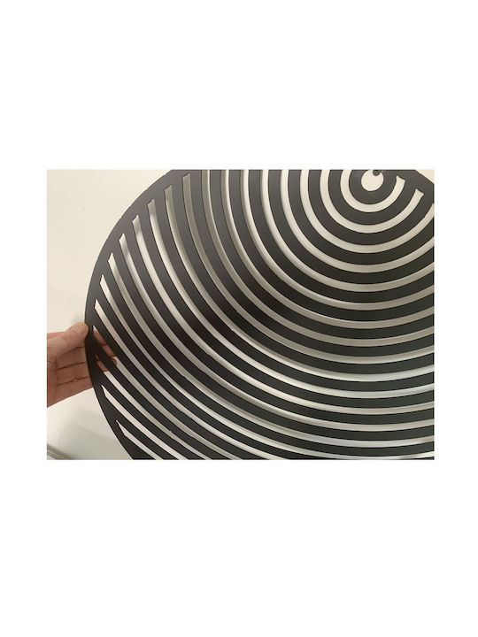 Decorațiune de Perete Cerc Spiralat Krodesign 50 Cm Diametru Negru