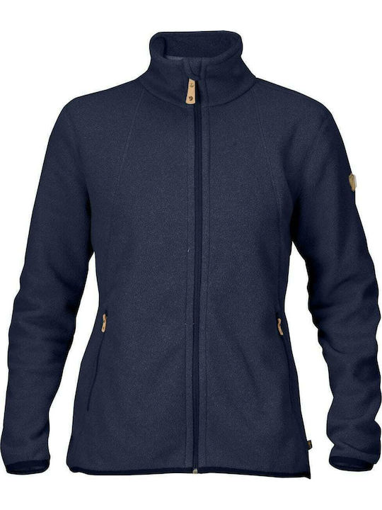 Stina Fleece Damen Jacke in Marineblau Farbe