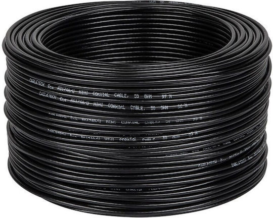 Rg174 Coaxial Cable 50 Ohm Impedance 100 M Length 64 Strands X 0.1 Mm Shielding Copper