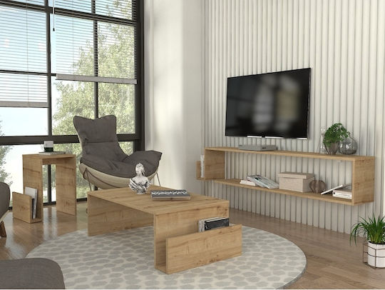 Правоъгълно Централно Кафе Масичка Regnar Дървена Sapphire Oak Ш100.6xД55xВ31.8см
