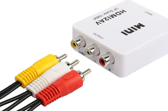 Mini Av Rca La Hdmi Vga Zola Full Hd 1080p Stereo Video Audio Usb Cablu De Alimentare Alb