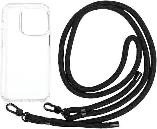 Mobile Origin Back Cover Πλαστικό με Λουράκι Διάφανο (iPhone 15 Pro)